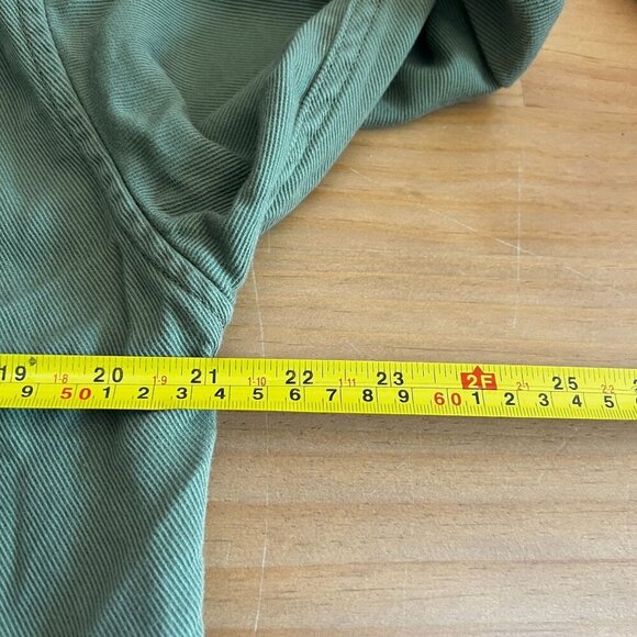 Lucky Brand Womens Utility Shacket Snap Button Spread Collar SMALL in Green - Picture 9 of 10